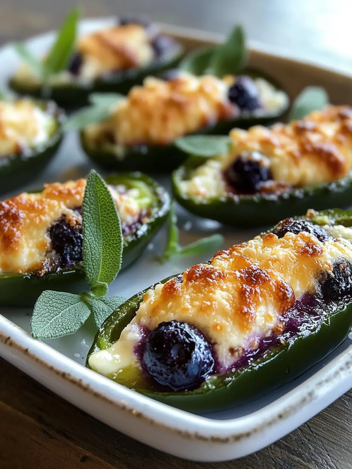 Sweet and Spicy Blueberry Brie Jalapeño Poppers Recipe 2 Blueberry Brie Jalapeño Poppers