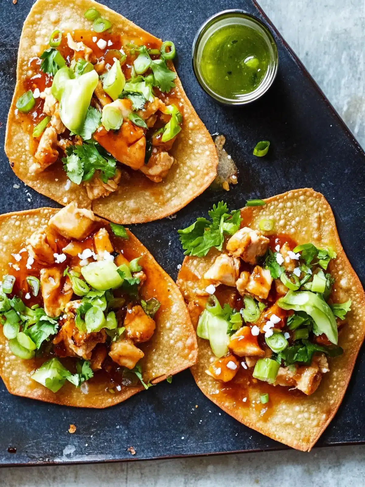 Hoisin Chicken Wonton Tostadas for Easy Homemade Cravings 4 Hoisin Chicken Wonton Tostadas