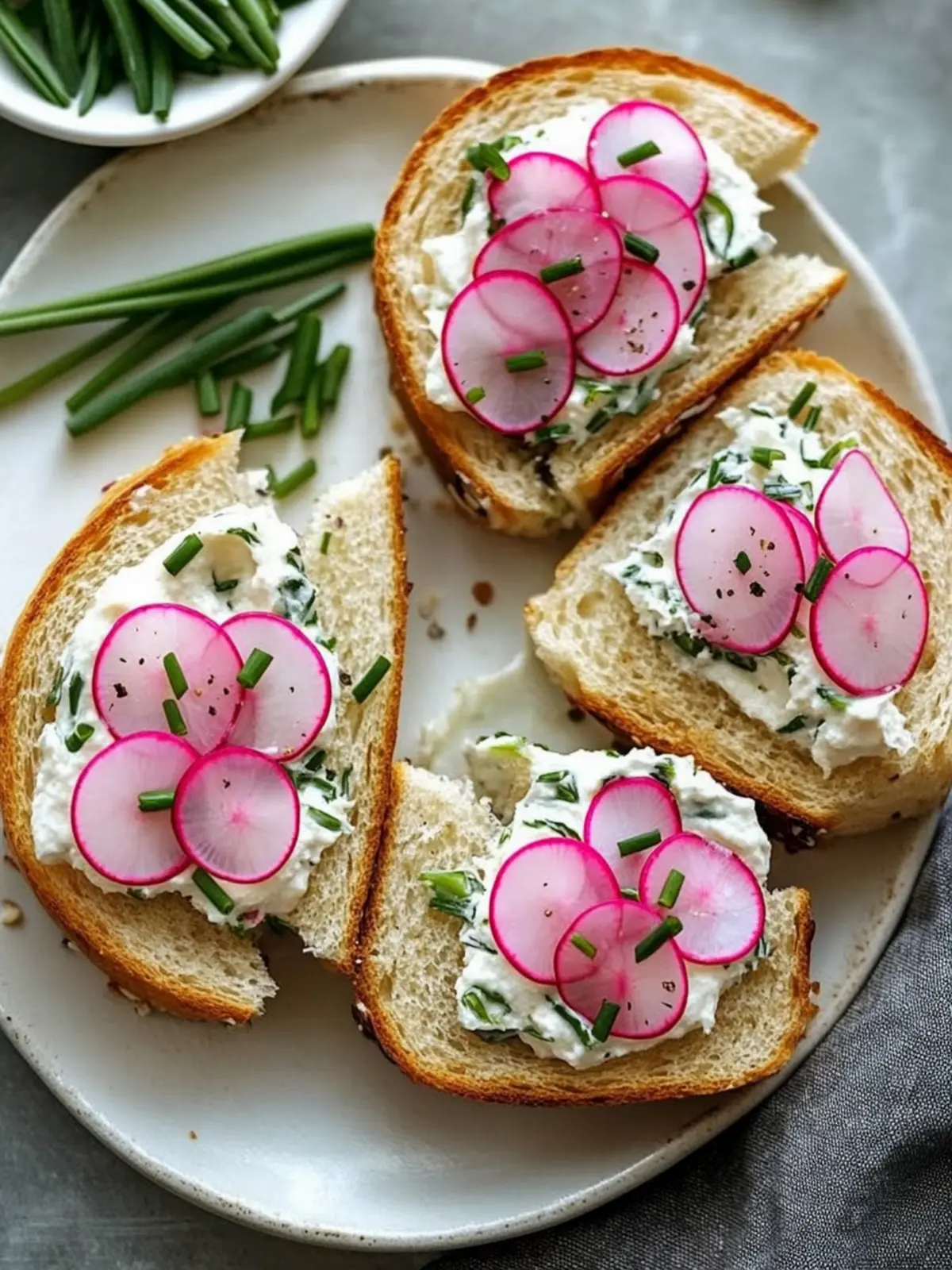 Radish-Chive Tea Sandwiches
