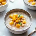 Creamy Mango Congee: A Tropical Vegan Delight for Breakfast 6 Mango Congee