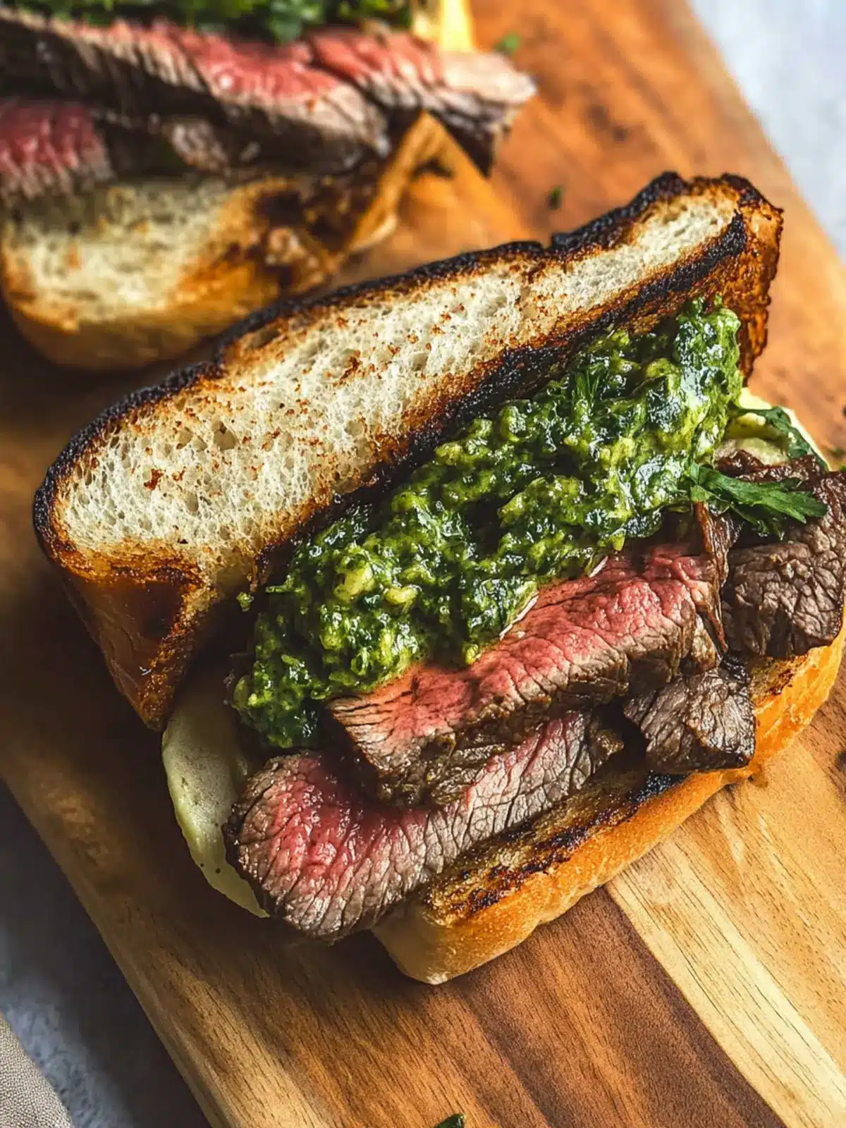 Flank Steak Sandwich with Chimichurri Aioli for Ultimate Flavor 3 Flank Steak Sandwich with Chimichurri Aioli
