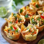 Thai Chicken Salad Wonton Cups