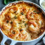 Keto Garlic Shrimp Au Gratin