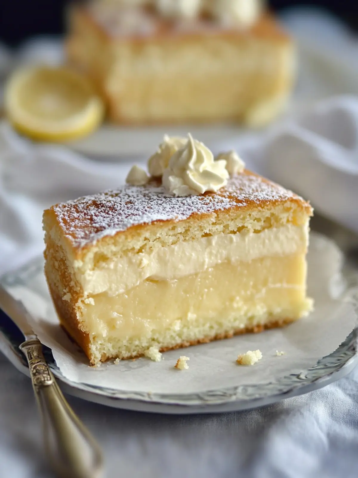 Irresistible Dutch Custard Cake with Crunchy Almond Flakes 5 Dutch Custard Cake