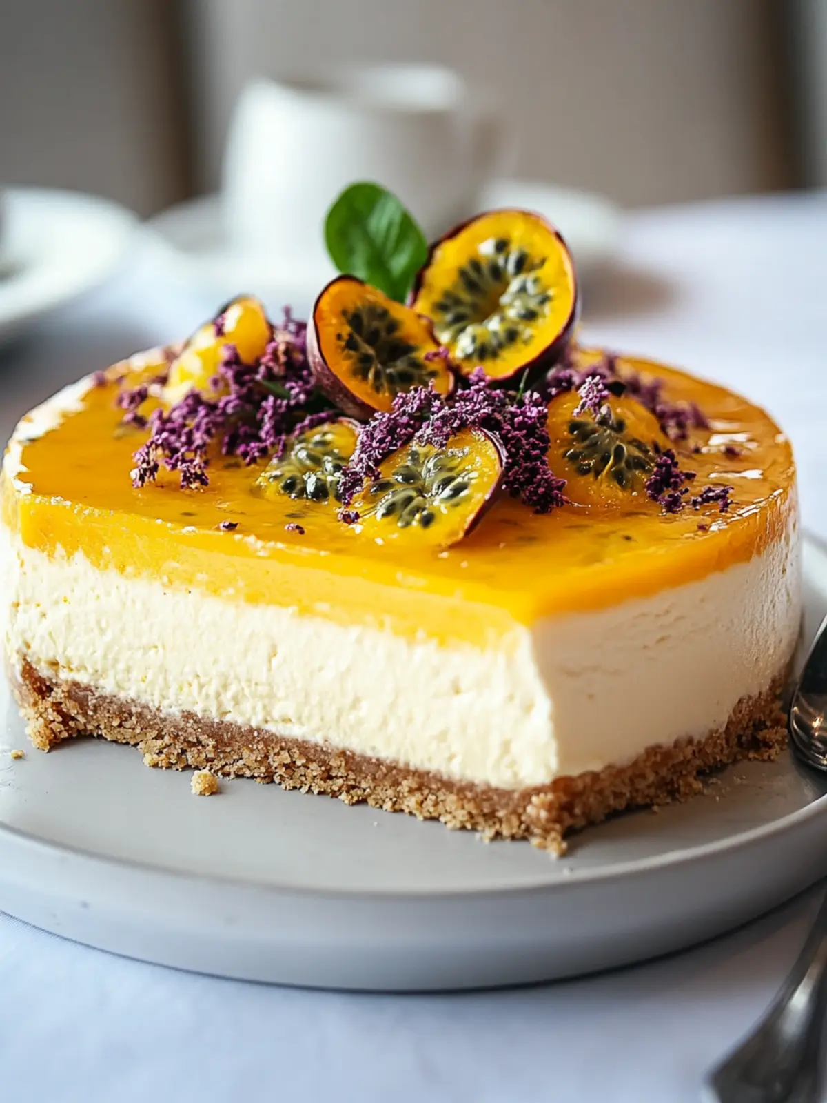 Tangy & Creamy Passionfruit Cheesecake
