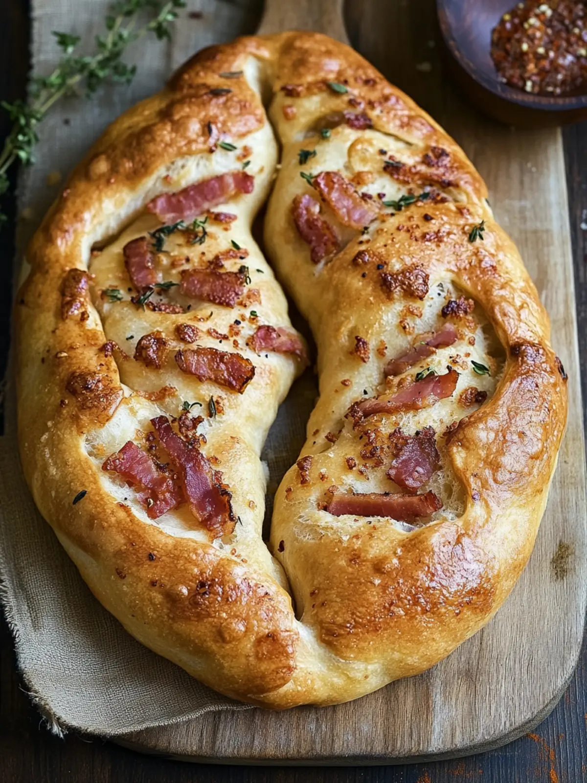 Bacon Fougasse aux Lardons: Easy, Irresistibly Savory Bread 2 Fougasse aux Lardons