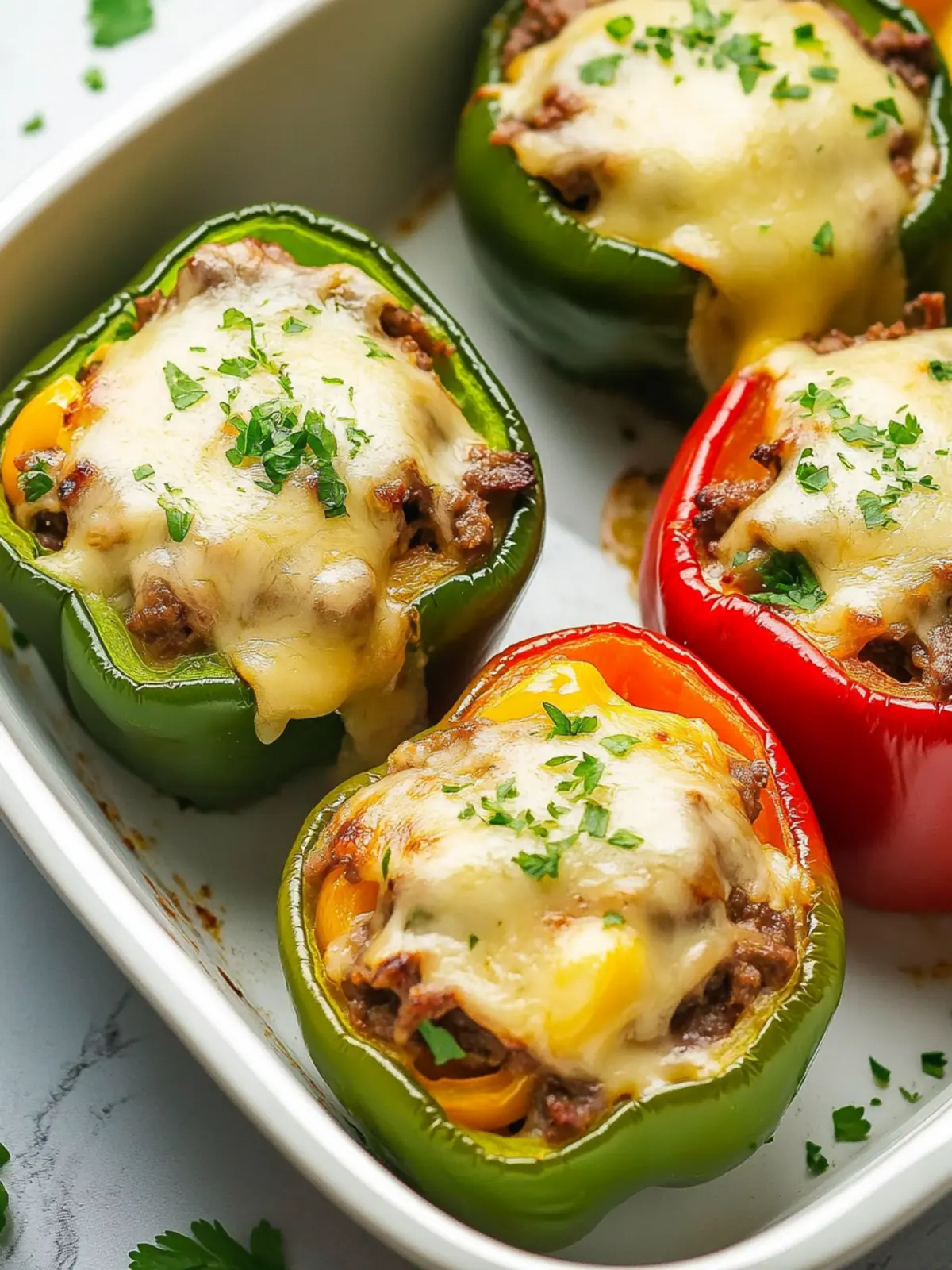 Philly Cheesesteak Stuffed Peppers