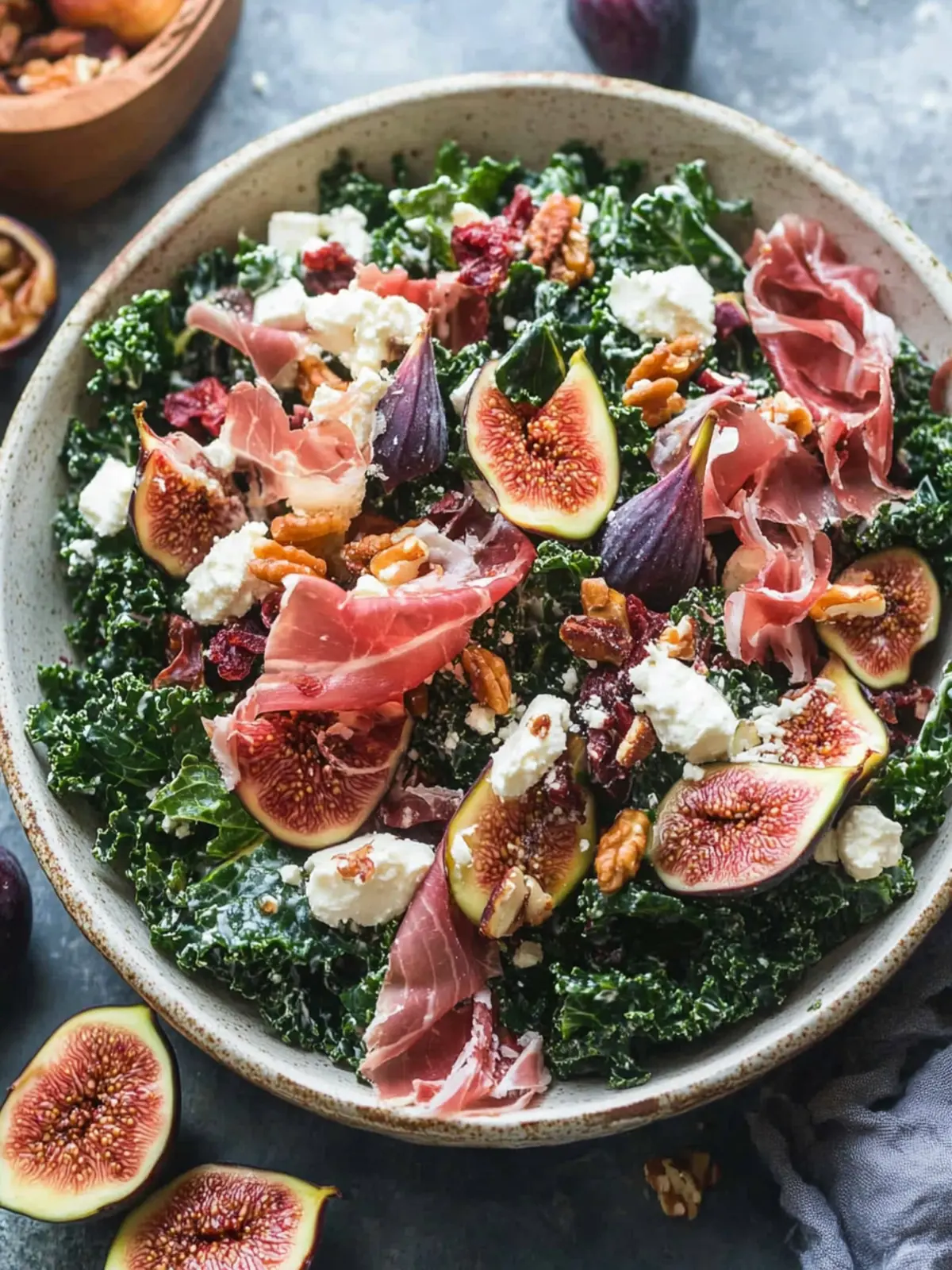 Kale Salad With Prosciutto And Figs
