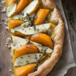 Butternut Squash, Pear and Gorgonzola Flatbread Tart