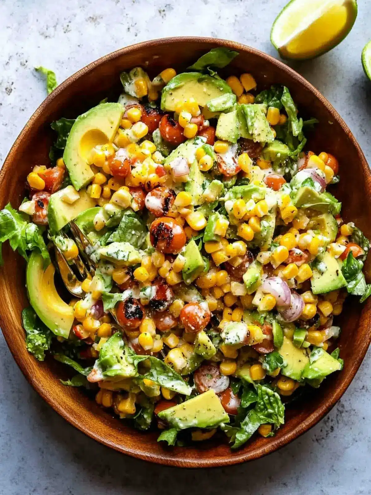 Grilled Corn and Avocado Salad with Harissa Ranch Delight 2 Grilled Corn and Avocado Salad with Harissa Ranch