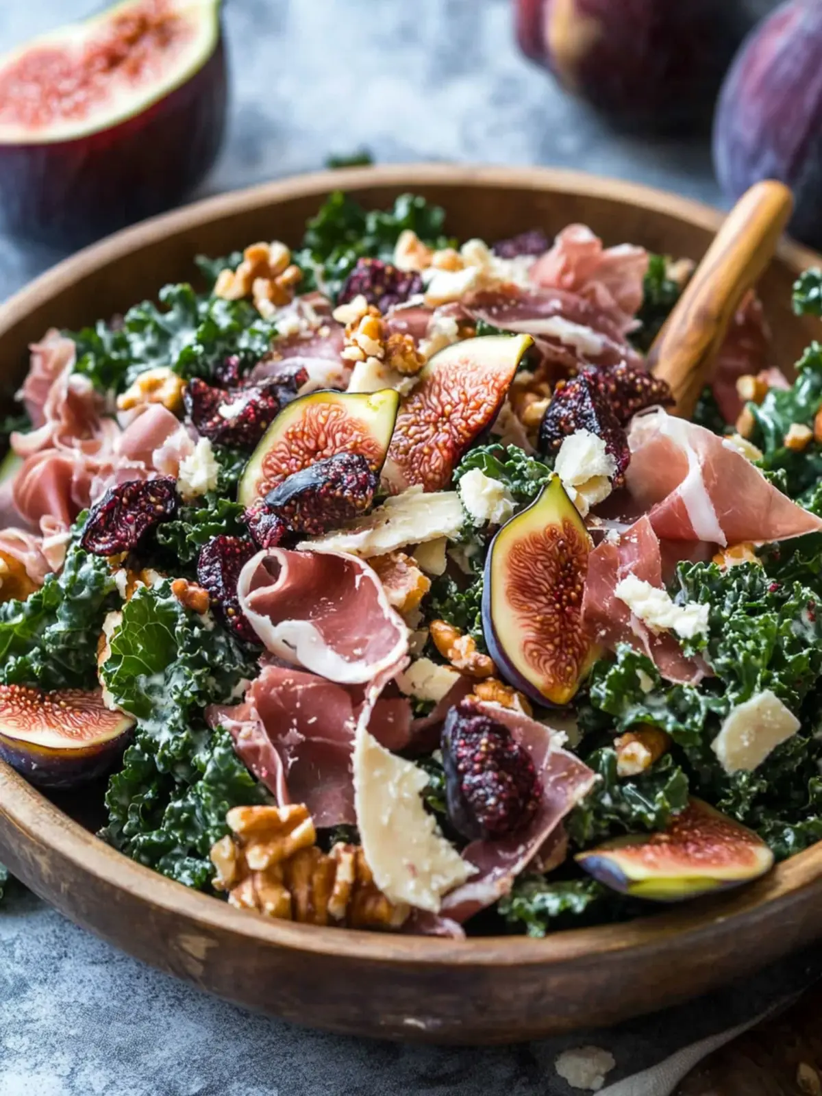 Kale Salad With Prosciutto And Figs