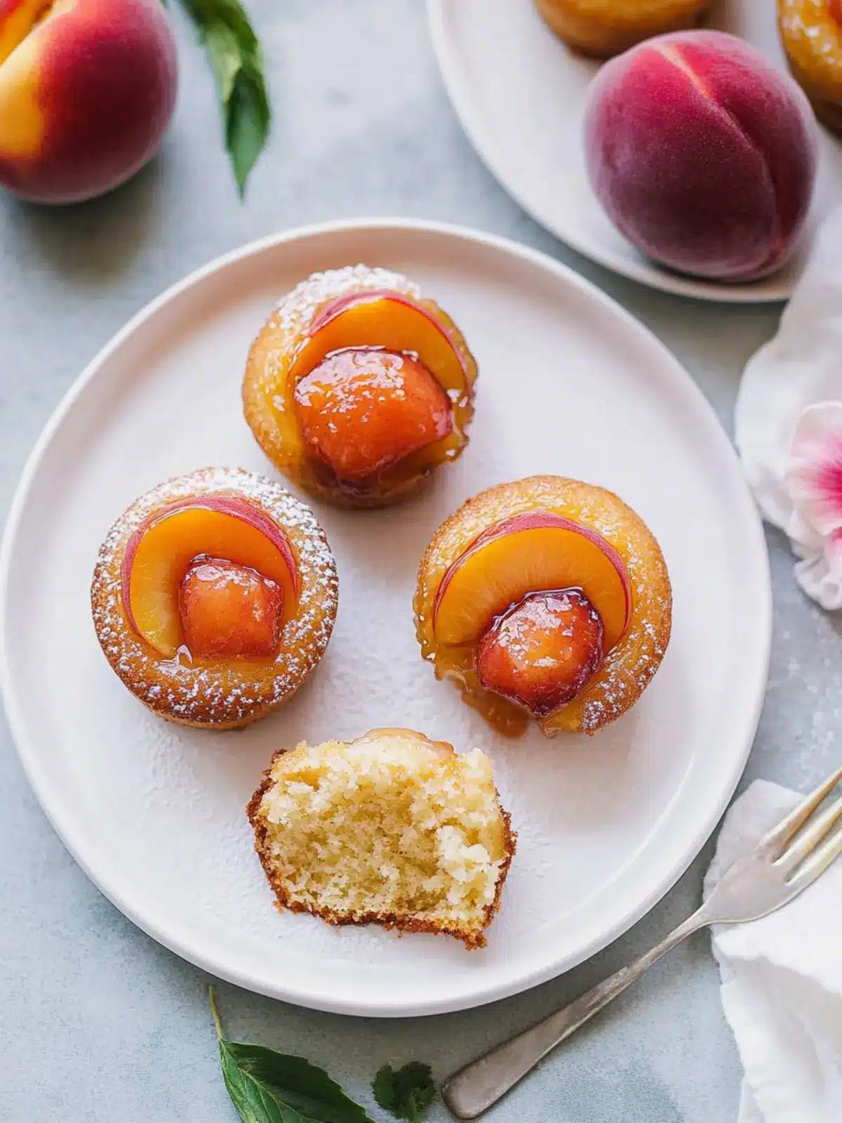 Peach Upside Down Mini Cakes
