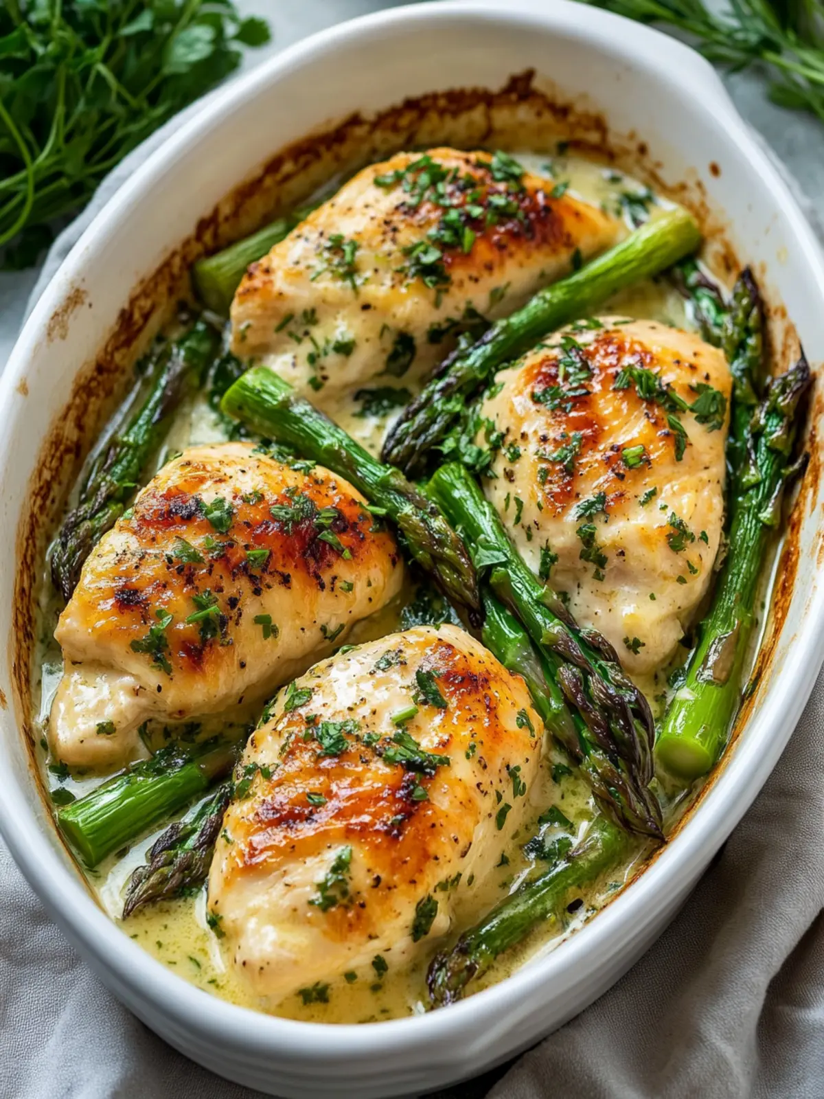 Creamy Baked Chicken and Asparagus for Comforting Family Dinners 5 Creamy Baked Chicken and Asparagus