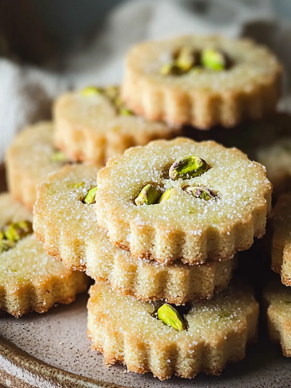 Pistachio Shortbread Cookies