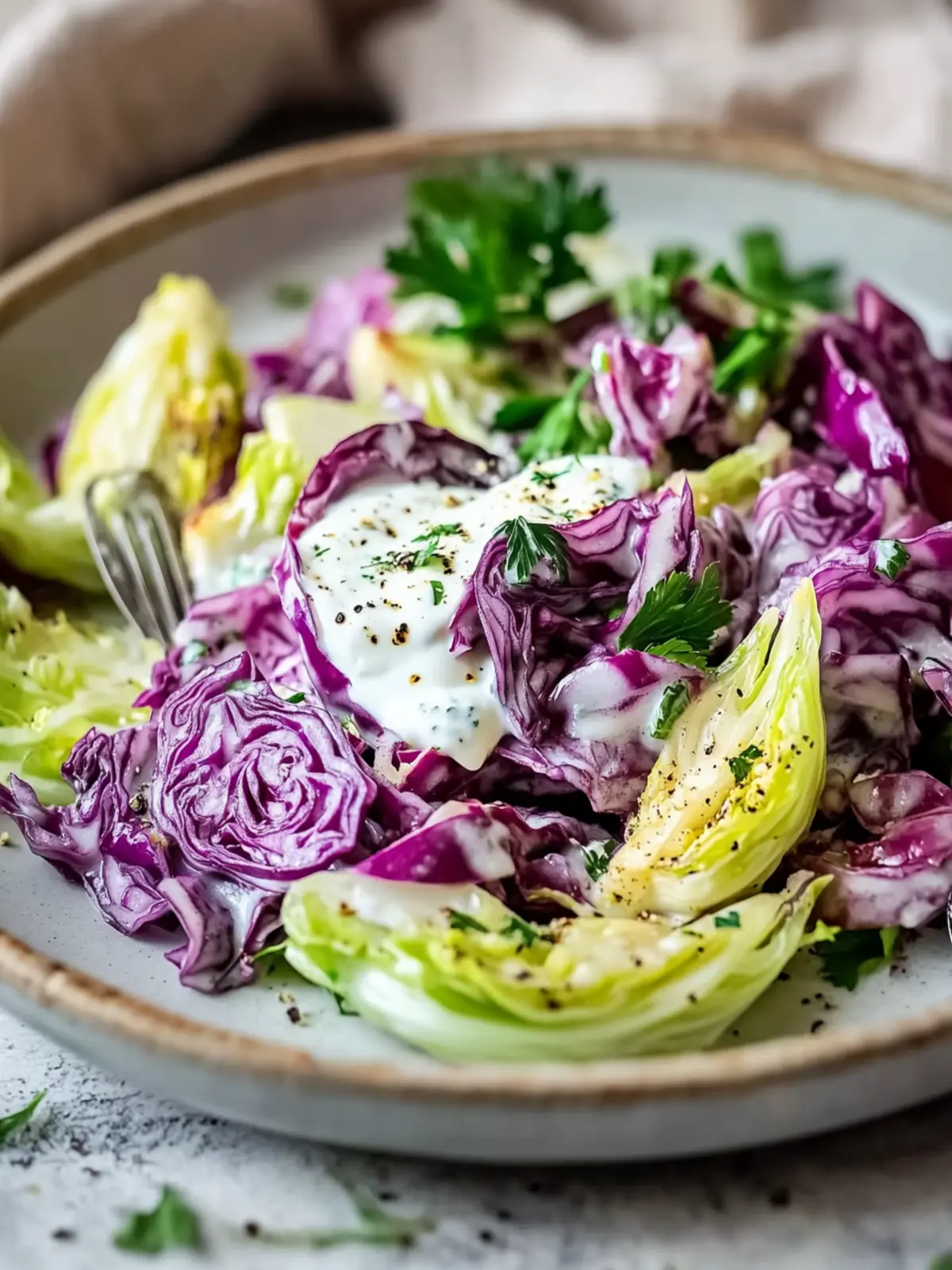Best Cabbage Salad with Yogurt