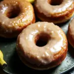 Baked Banana Donuts with Maple Cinnamon Glaze