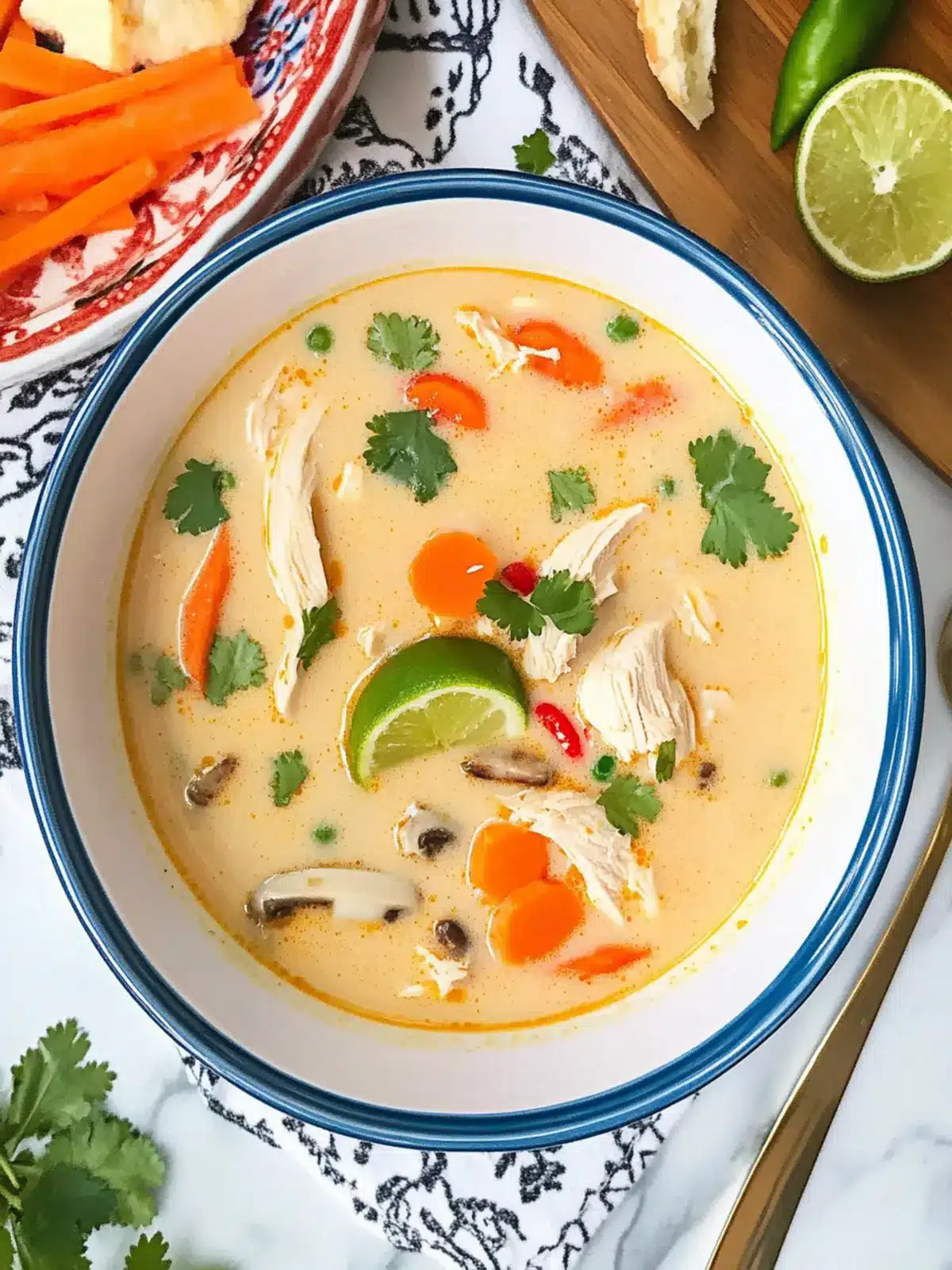 Crockpot Thai Coconut Chicken Soup