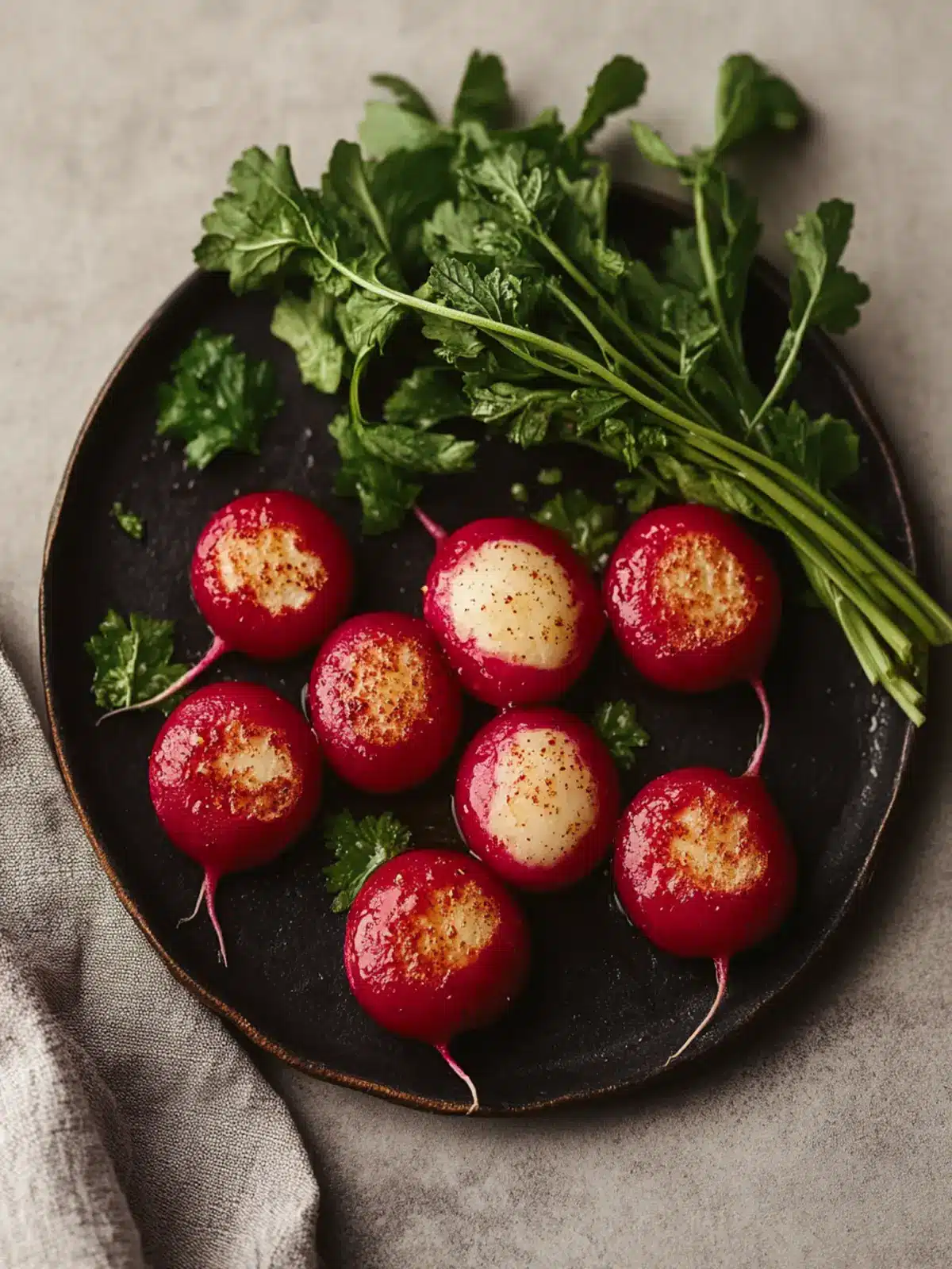 Smashed Radishes