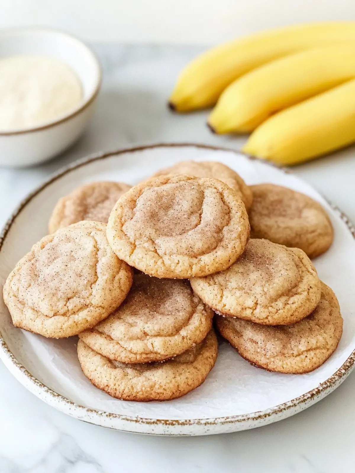 The Best Banana Snickerdoodle Cookies