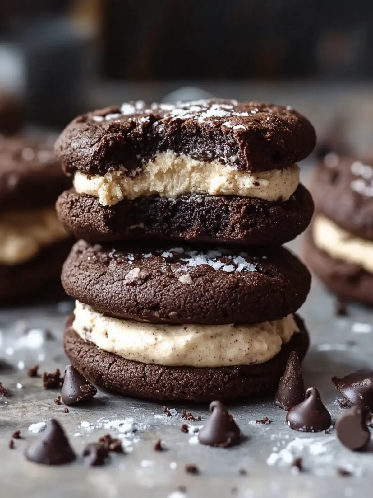 Brownie Cookie Sandwiches with Cookie Dough Buttercream Bliss 3 Brownie Cookie Sandwiches with Cookie Dough Buttercream