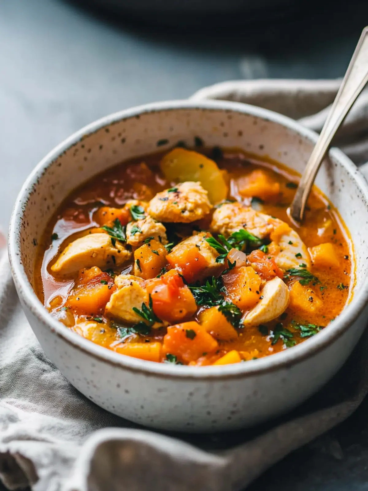 Chicken Stew with Butternut Squash