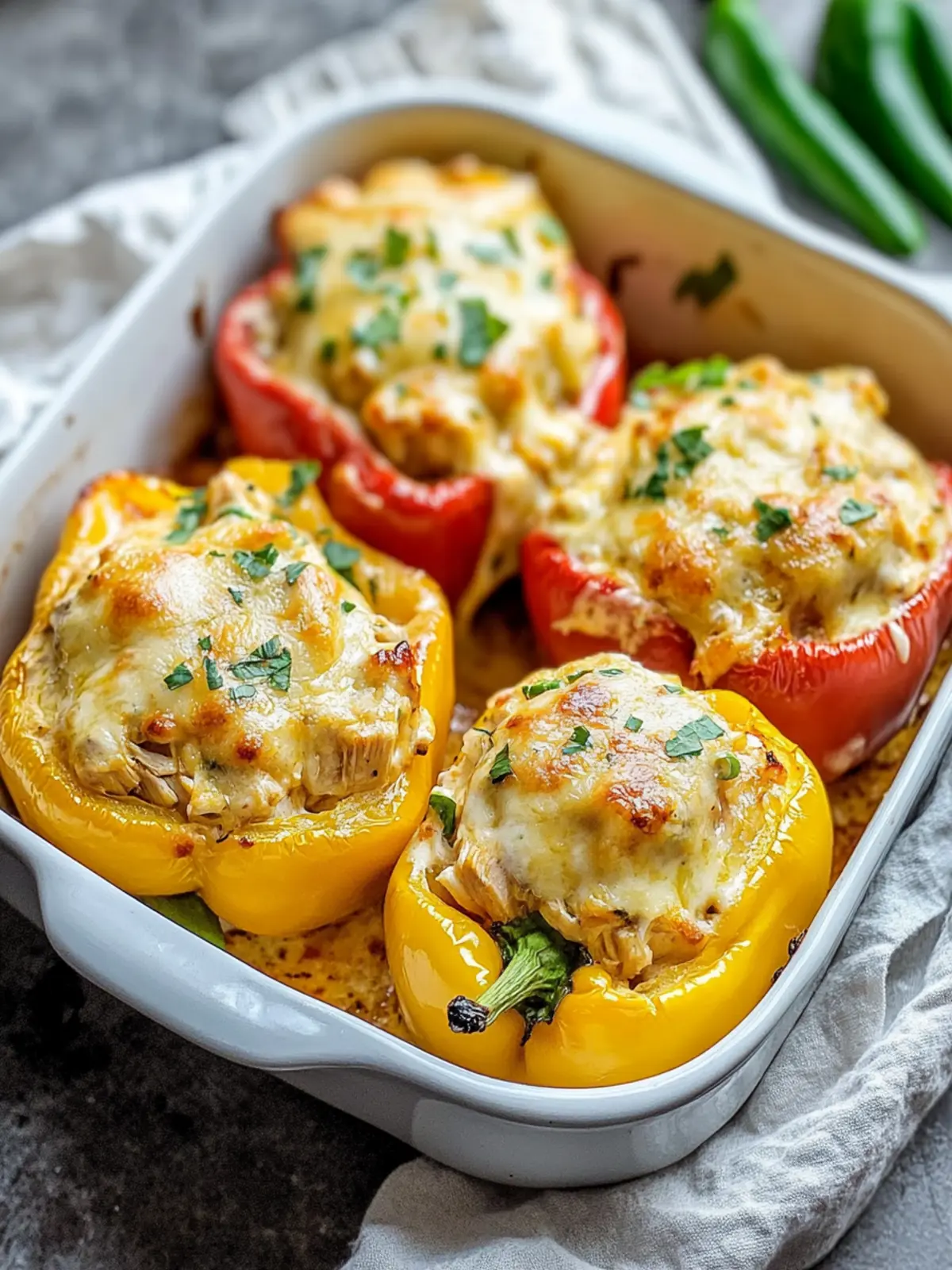 Creamy Chicken Stuffed Peppers for a Flavor-Packed Dinner 2 Creamy Chicken Stuffed Peppers