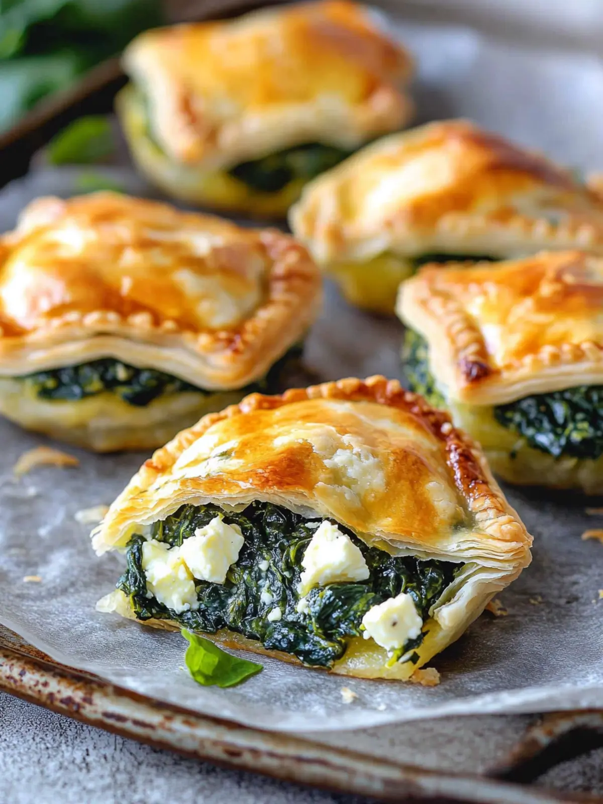 Mini Spinach Feta Pies (Spanakopita)