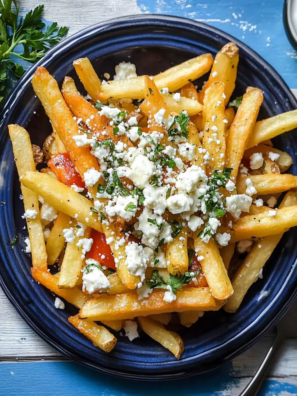 Greek Feta Fries with Feta Cheese