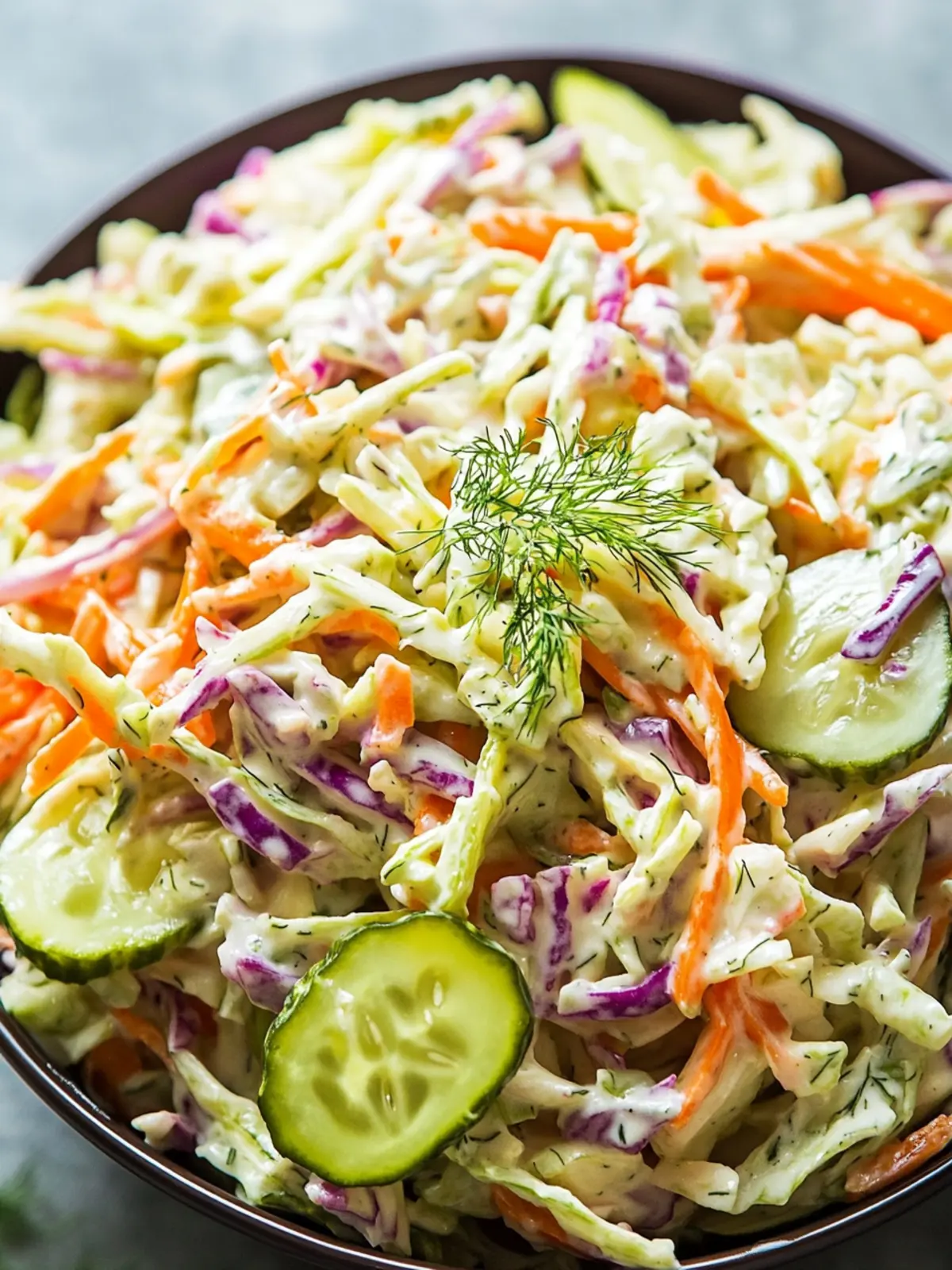 Creamy Dill Pickle Coleslaw