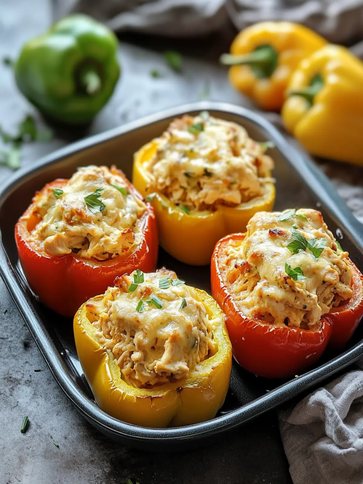 Creamy Chicken Stuffed Peppers for a Flavor-Packed Dinner 5 Creamy Chicken Stuffed Peppers