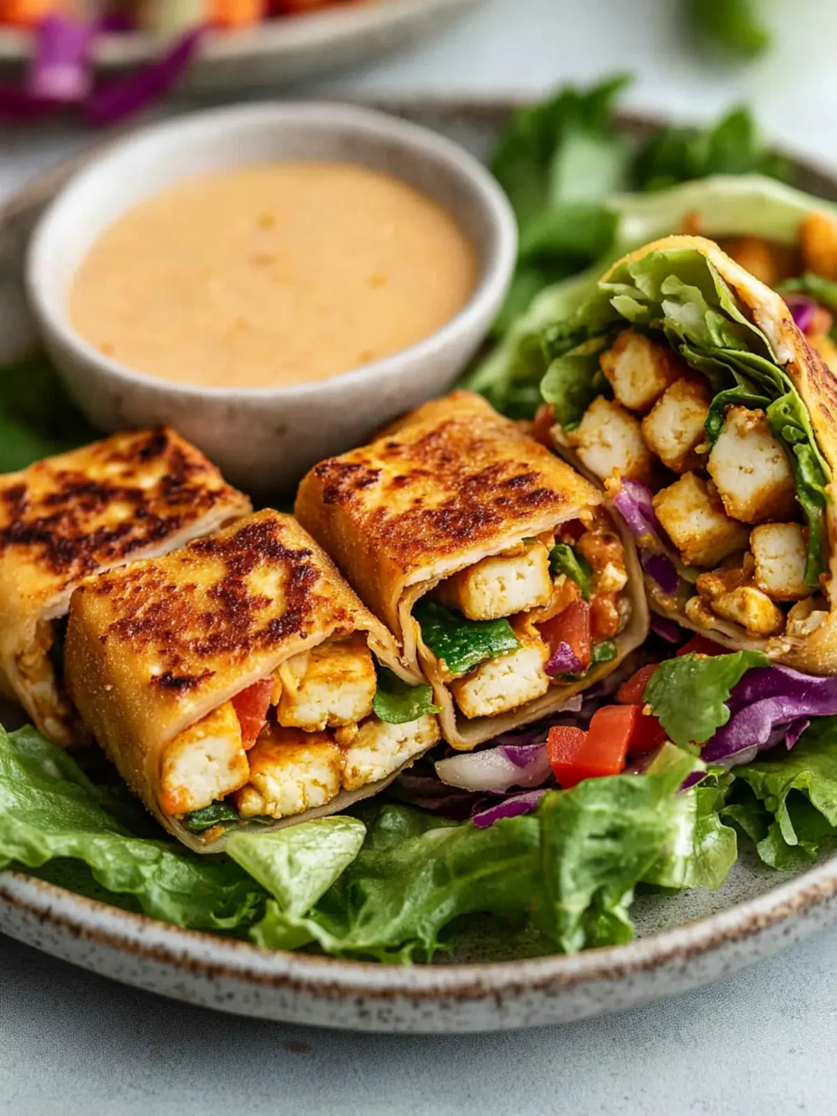 Crispy & Chewy Tofu Wraps