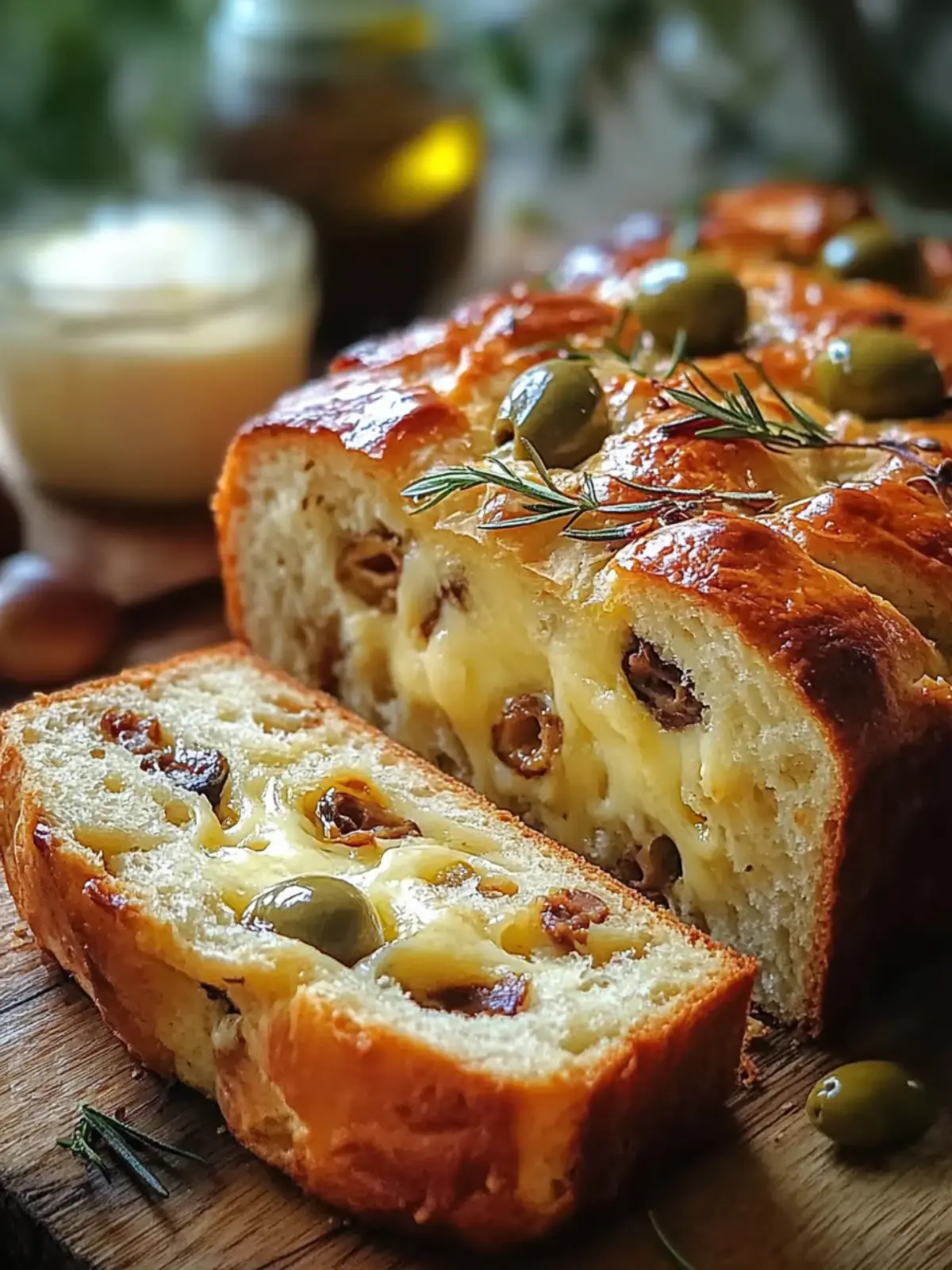 Cheese & Olive Quick Bread