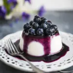 Coconut Panna Cotta with a Blueberry Topping