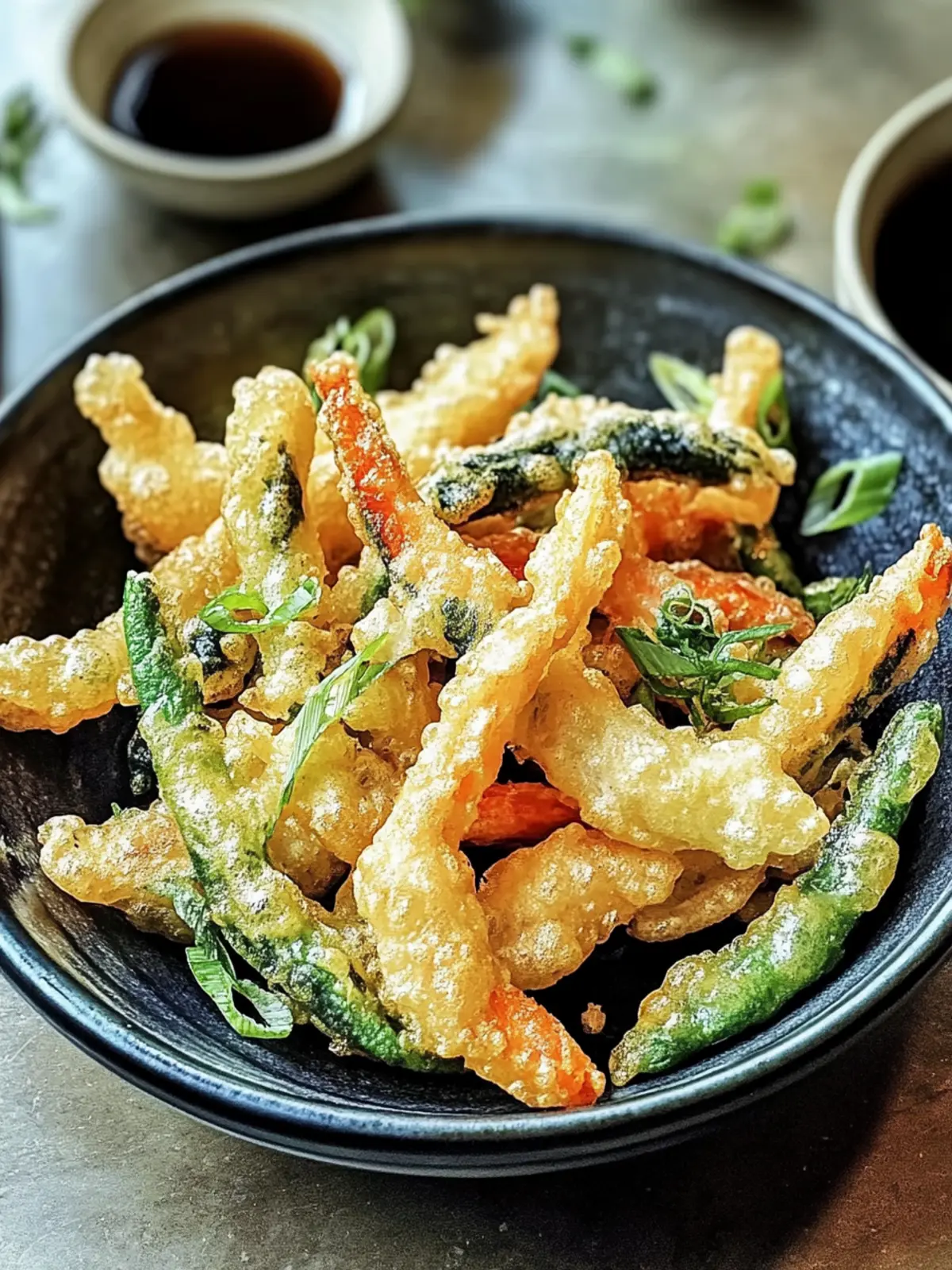 Crispy Vegetable Tempura with Sweet Soy Sauce