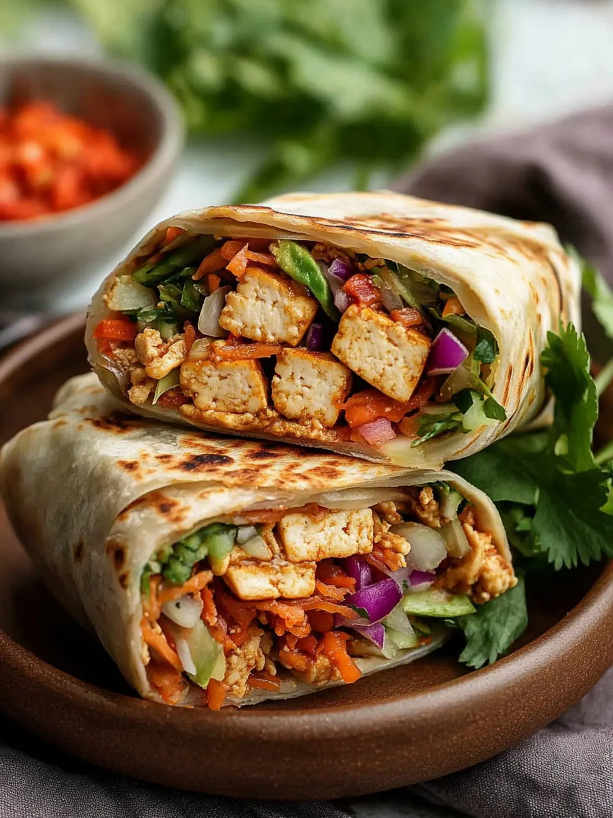Crispy & Chewy Tofu Wraps