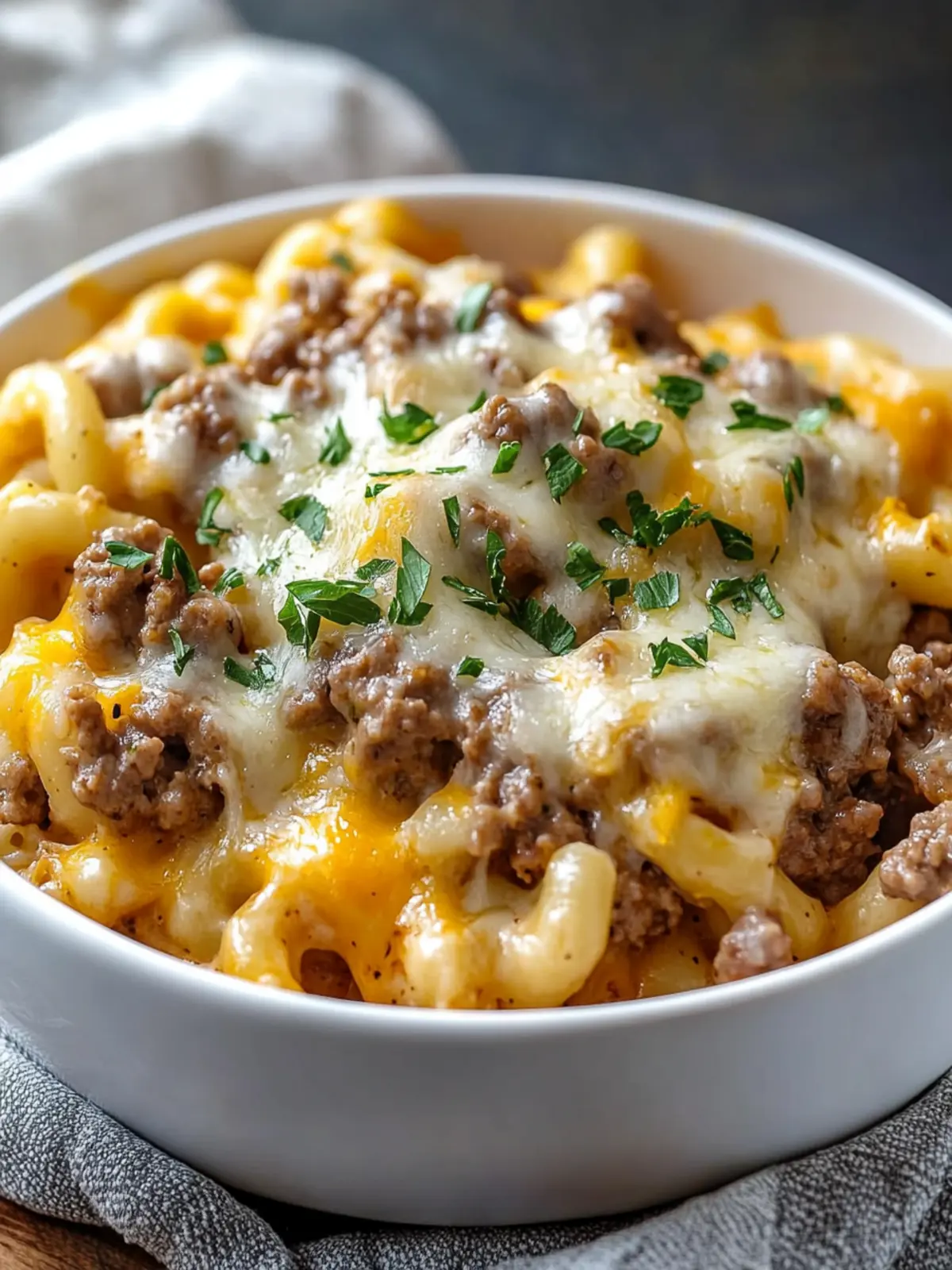 Keto Cheeseburger Cauliflower Mac
