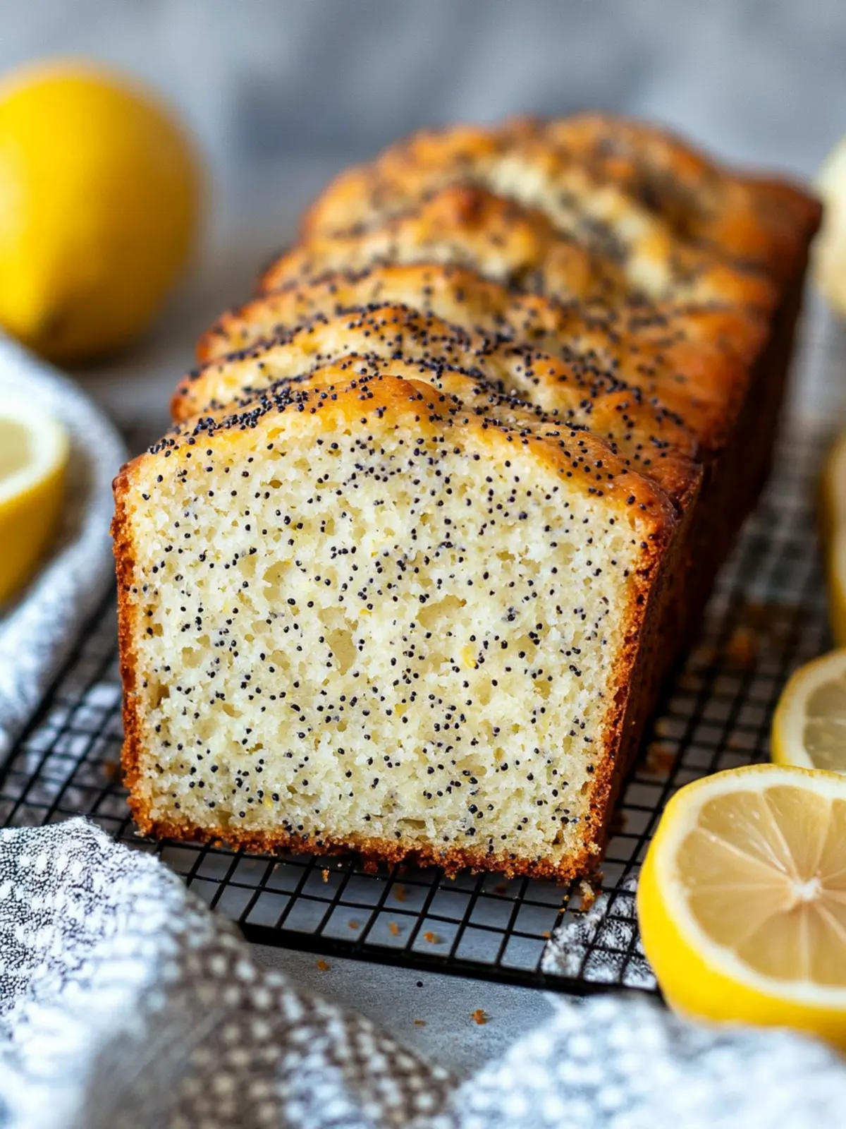 Greek Yogurt Lemon Poppy Seed Bread