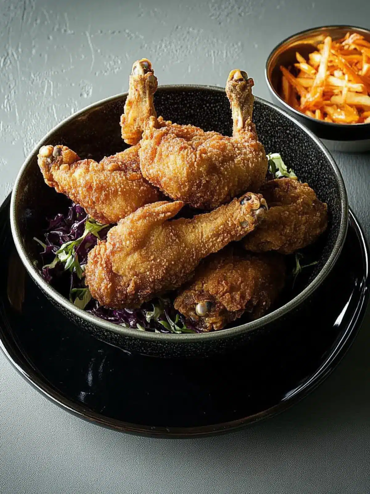 Crispy Fried Quail with Southern Sides