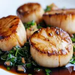 Seared Scallops with Apple Cider-Balsamic Glaze Delight 6 Seared Scallops with Apple Cider-Balsamic Glaze