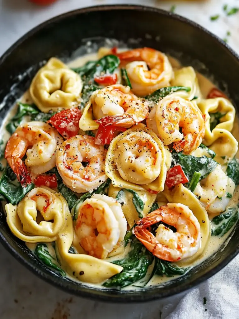 Creamy Shrimp and Spinach Tortellini