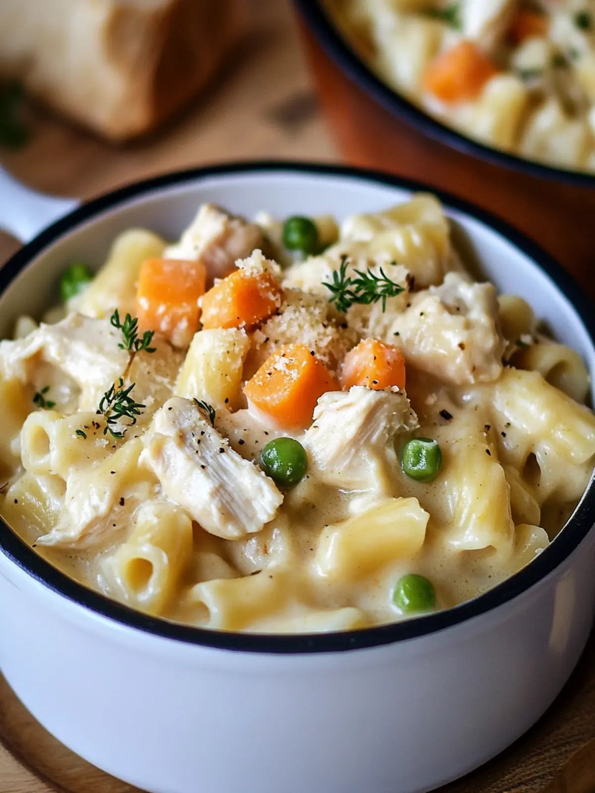 Creamy Chicken Pot Pie Pasta for a Cozy Weeknight Dinner 2 Creamy Chicken Pot Pie Pasta