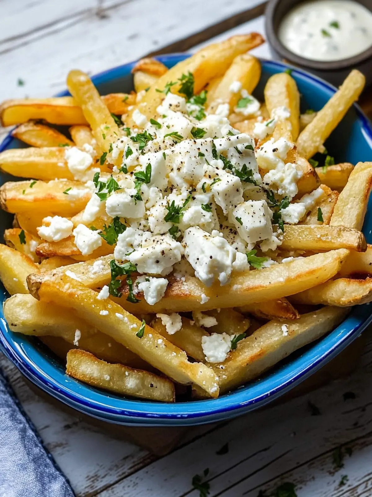 Greek Feta Fries with Feta Cheese