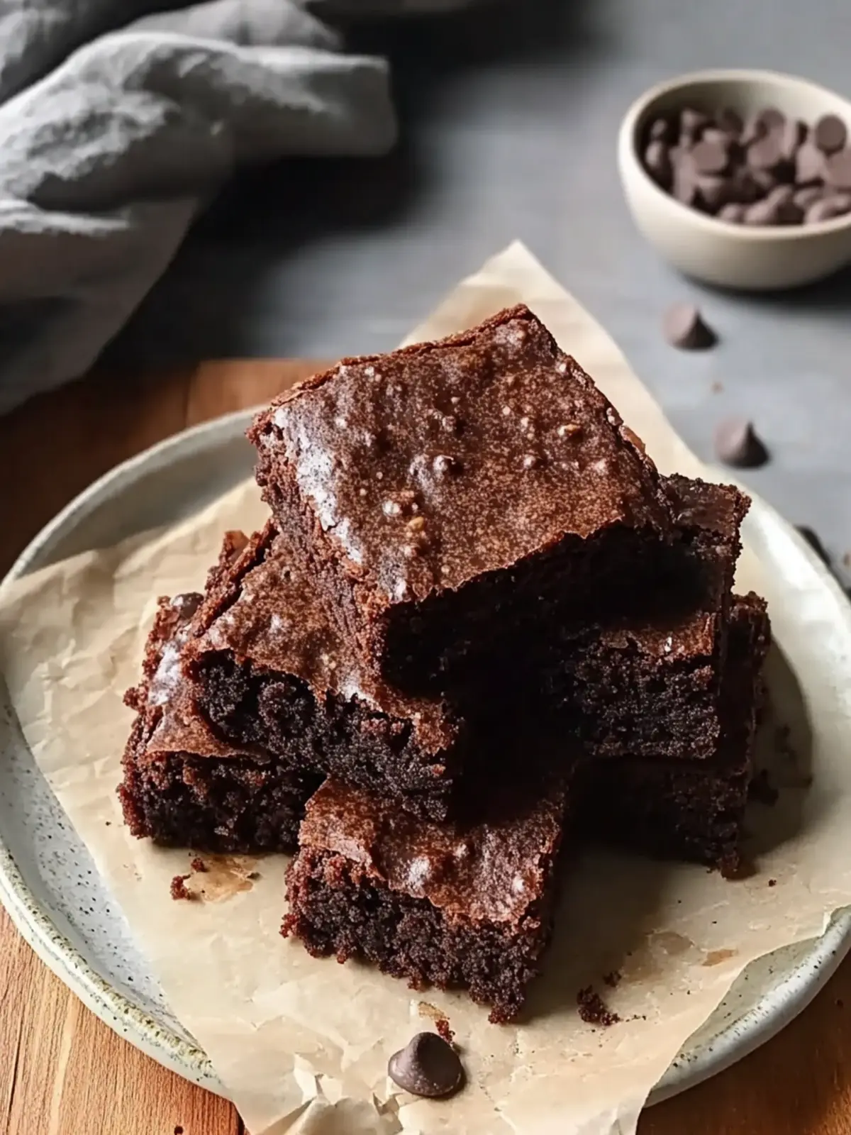Dairy-Free 3 Ingredient Banana Brownies