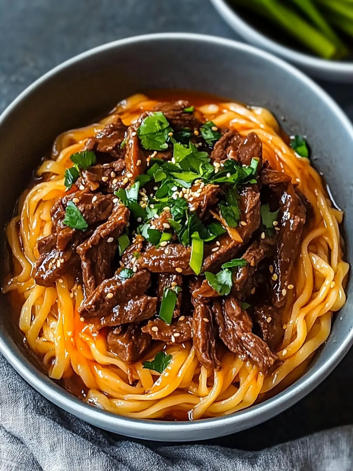 Slow Cooker Korean Beef Noodles