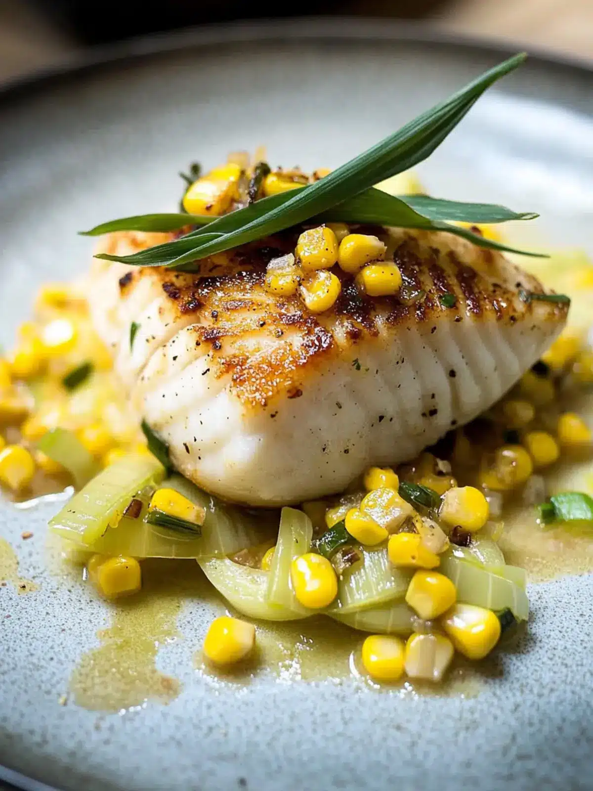 Savor Halibut with Fresh Corn & Leeks for a Comforting Meal 3 Halibut with Fresh Corn & Leeks