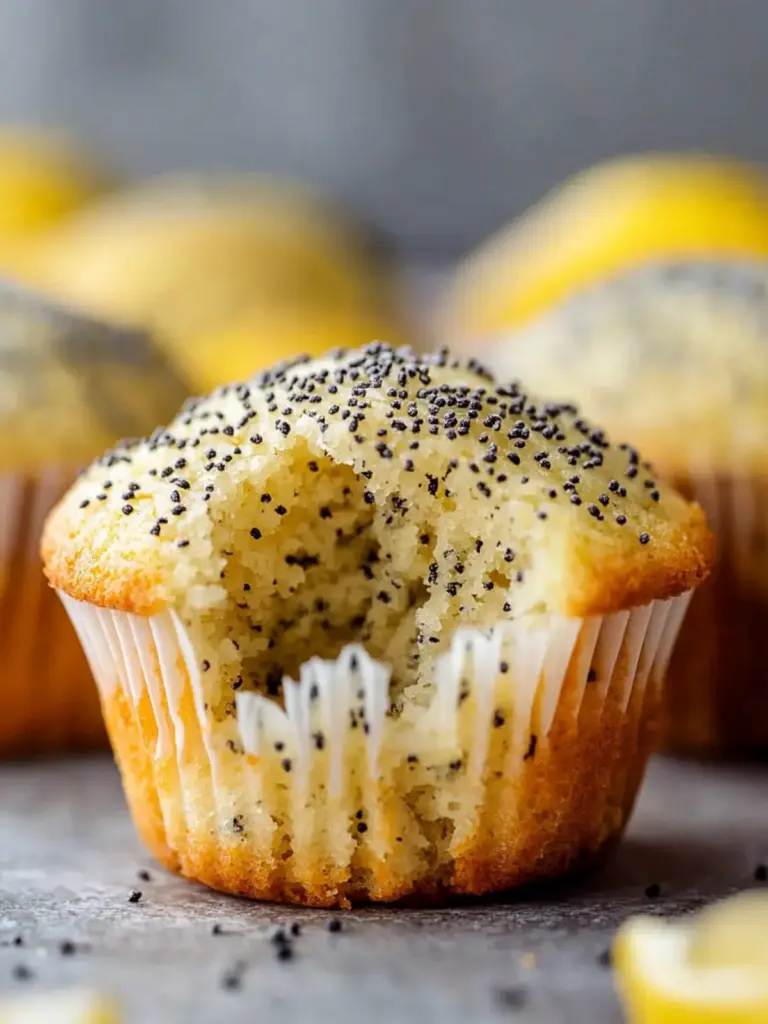 Healthy Lemon Poppyseed Muffins