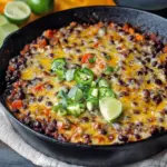 Cheesy Spicy Black Bean Skillet