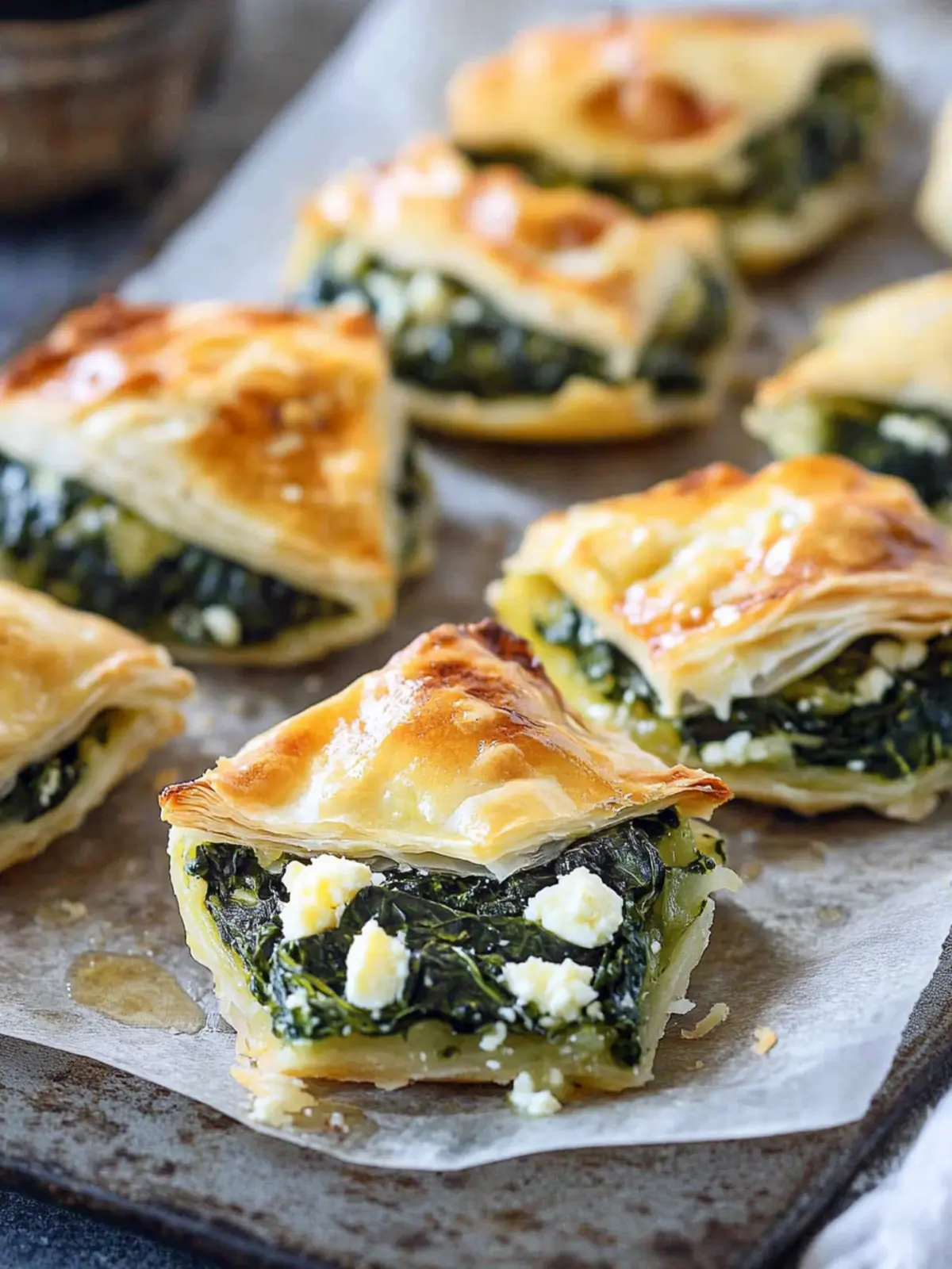 Mini Spinach Feta Pies (Spanakopita)