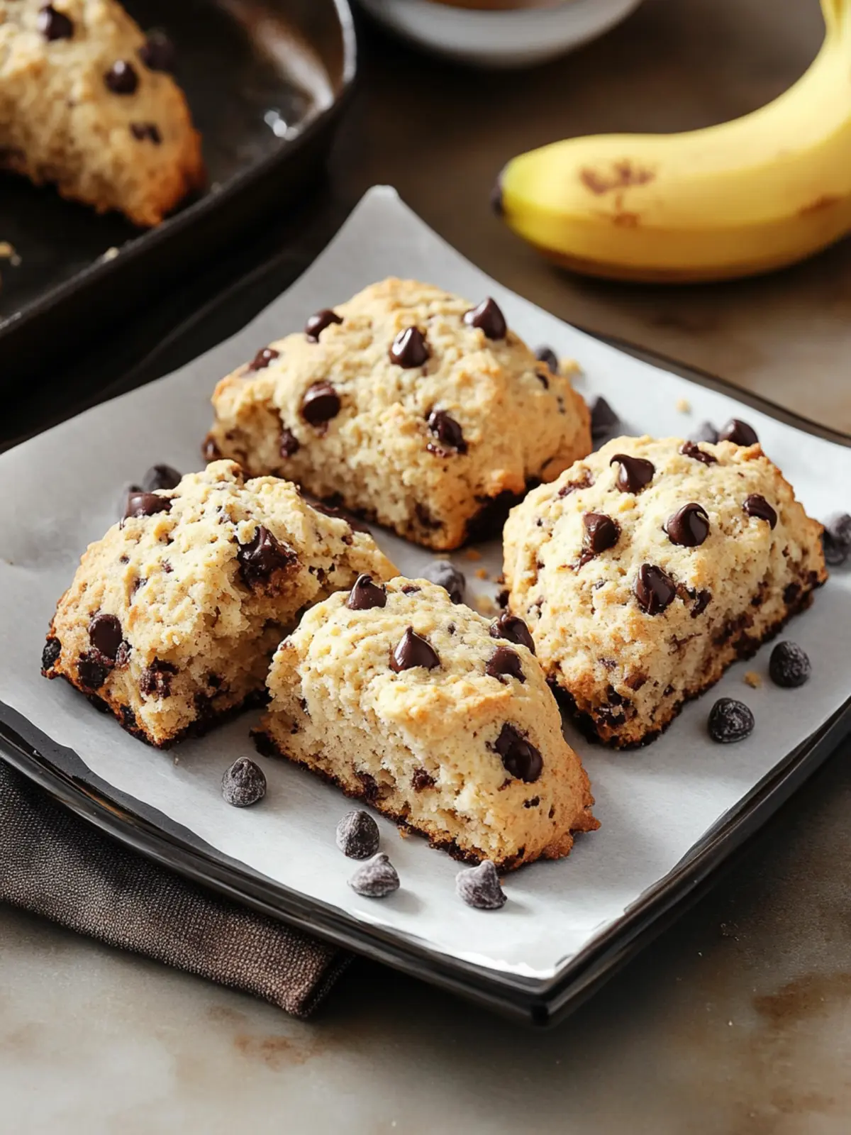Banana Chocolate Chip Scones