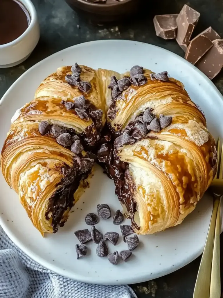 Easy Decadent Chocolate Croissant Breakfast